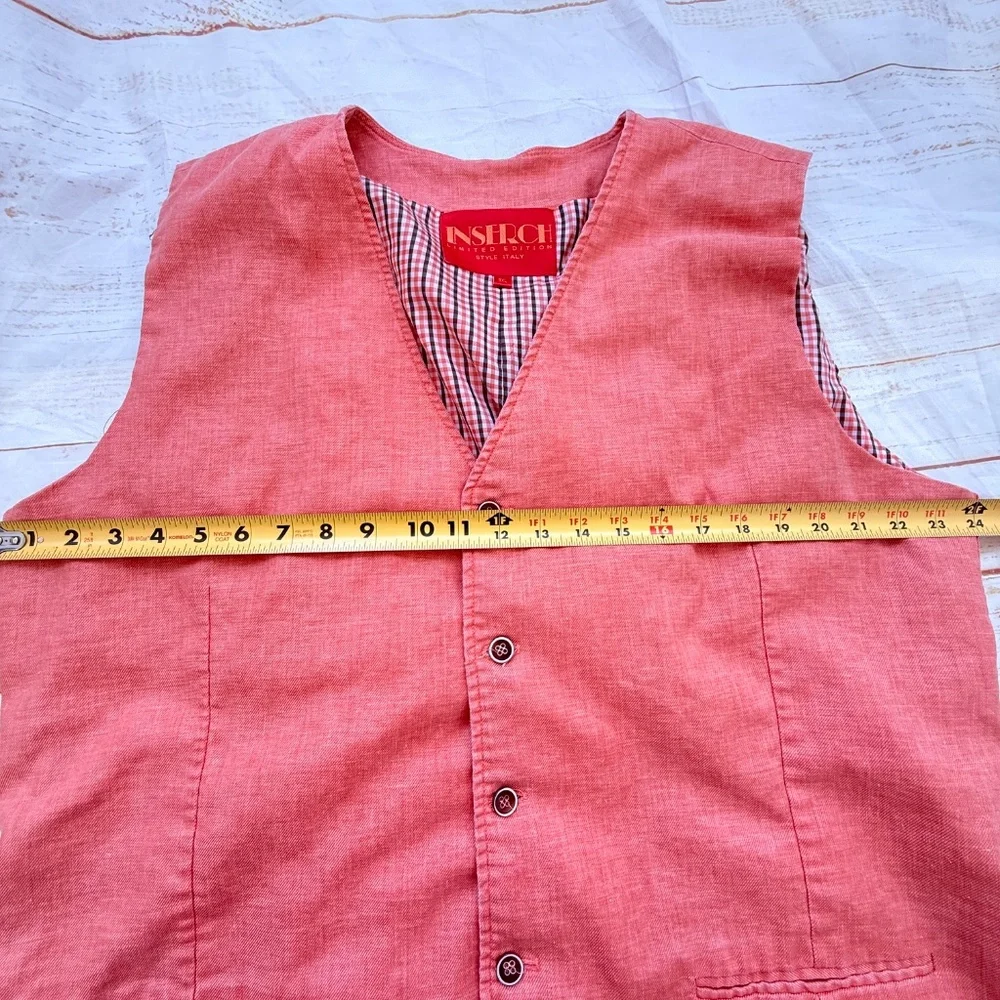 INSERCH Men’s Casual Dress Vest | Size 3XL | Orange | Limited Edition | Style It